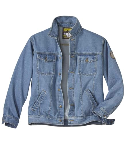 ATLAS FOR MEN - Stilechte Jeansjacke Herren - Herren Jeans Jacke - Denim Jacke Herren - Jeansjacke für Herren - In großen Größen erhältlich von ATLAS FOR MEN