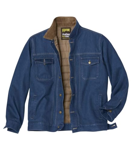 ATLAS FOR MEN - Jeansjacke Western mit Steppfutter - XL von ATLAS FOR MEN