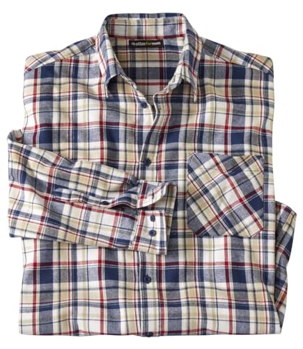 ATLAS FOR MEN - Kariertes Hemd aus Flanell - Langärmelig - Verfügbar in großen Größen von M bis 5XL von ATLAS FOR MEN