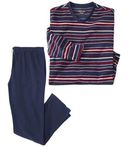 ATLAS FOR MEN - Microfleece Schlafanzug für Herren - Lang, Warm und in Großen Größen Erhältlich von ATLAS FOR MEN