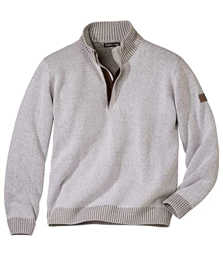 ATLAS FOR MEN - Pullover aus melierter Baumwolle mit Troyer-Kragen - XXL ATLAS FOR MEN - Pullover aus melierter Baumwolle mit Troyer-Kragen - XXL von ATLAS FOR MEN