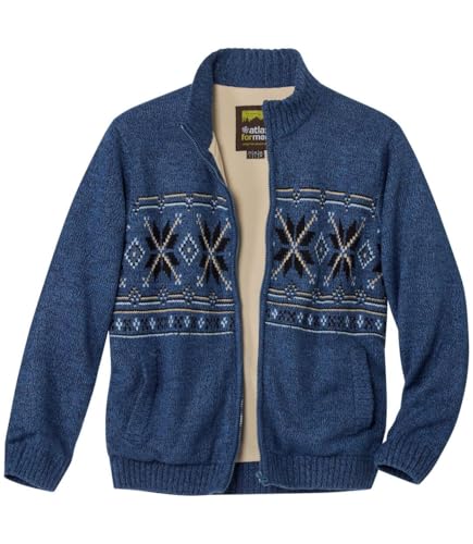 ATLAS FOR MEN - Strickjacke mit Jacquardmuster und Fleecefutter - 4XL ATLAS FOR MEN - Strickjacke mit Jacquardmuster und Fleecefutter - 4XL von ATLAS FOR MEN