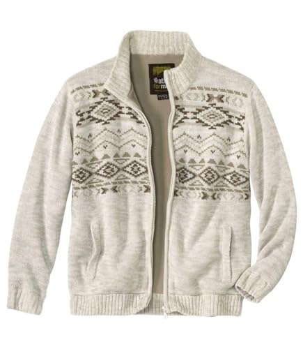 ATLAS FOR MEN - Strickjacke mit Jacquardmuster und Fleecefutter - M ATLAS FOR MEN - Strickjacke mit Jacquardmuster und Fleecefutter - M von ATLAS FOR MEN