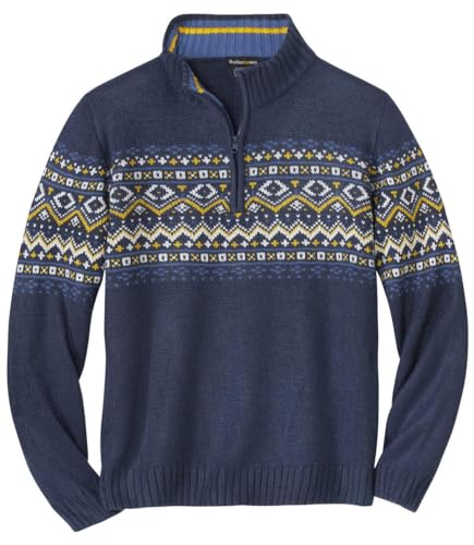 ATLAS FOR MEN - Strickpullover im Troyer-Stil mit Jacquard-Muster - 4XL von ATLAS FOR MEN