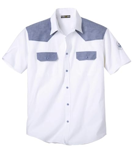 ATLAS FOR MEN - Weißes Popelin-Hemd Palm Coast - XXL von ATLAS FOR MEN
