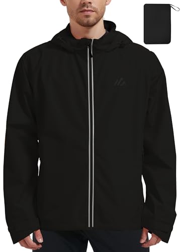 ATLASLAVA Regenjacke Herren Wasserdicht Fahrradjacke Leicht Faltbare Atmungsaktiv Kapuze Outdoor Zum Laufen Wandern Black 2XL ATLASLAVA Regenjacke Herren Wasserdicht Fahrradjacke Leicht Faltbare Atmungsaktiv Kapuze Outdoor Zum Laufen Wandern Black 2XL von ATLASLAVA