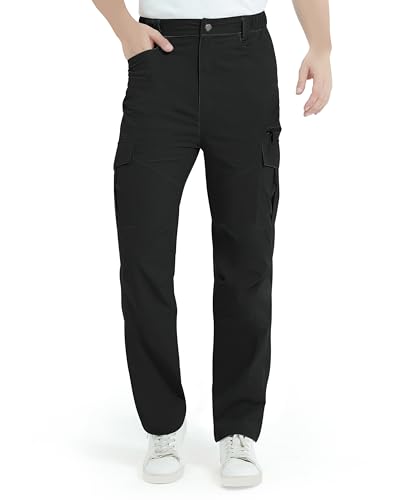 ATLASLAVA Herren Wanderhose Outdoor Cargo Leichtgewicht Trekkinghose, atmungsaktiv, schnell trocknend,Sommer Arbeitshose mit 8 Taschen von ATLASLAVA
