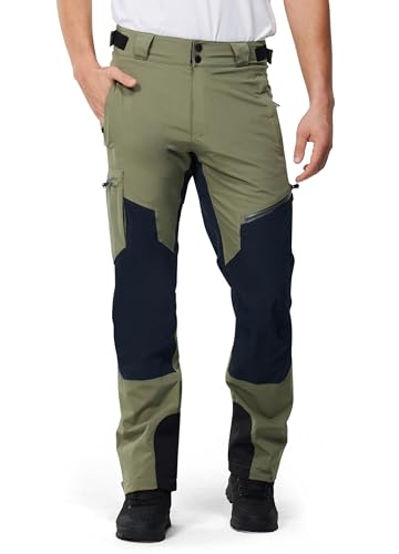 ATLASLAVA Hose Herren Wanderhose Wasserdicht Trekkinghose Atmungsaktiv Outdoorhose Männer zum Outdoor-Aktivitäten und Außenarbeiten Green 2XL von ATLASLAVA