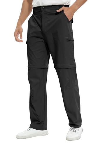 ATLASLAVA Herren Zip Off Wanderhose Abnehmbar Outdoorhose Atmungsaktiv Leichte Trekkinghose Schnelltrocknend Hose mit 6 Taschen Schwarz 38 ATLASLAVA Herren Zip Off Wanderhose Abnehmbar Outdoorhose Atmungsaktiv Leichte Trekkinghose Schnelltrocknend Hose mit 6 Taschen Schwarz 38 von ATLASLAVA