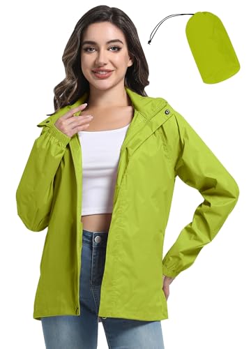 ATLASLAVA Regenjacke Damen Dünne Faltbar Fahrradjacke Wasserdicht Leicht Outdoorjacke mit Kapuze Fahrrad Wandern Zitrone Grün L ATLASLAVA Regenjacke Damen Dünne Faltbar Fahrradjacke Wasserdicht Leicht Outdoorjacke mit Kapuze Fahrrad Wandern Zitrone Grün L von ATLASLAVA