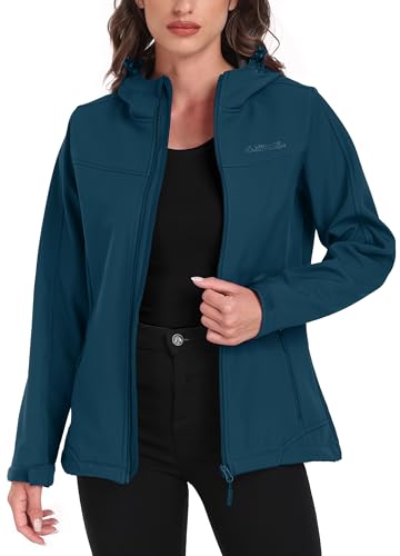 ATLASLAVA Softshelljacke Damen mit Kapuze Regenjacke Fleecejacke Wanderjacke Gefüttert Jacken Outdoor Wandern Dunkles Cyan 2XL ATLASLAVA Softshelljacke Damen mit Kapuze Regenjacke Fleecejacke Wanderjacke Gefüttert Jacken Outdoor Wandern Dunkles Cyan 2XL von ATLASLAVA