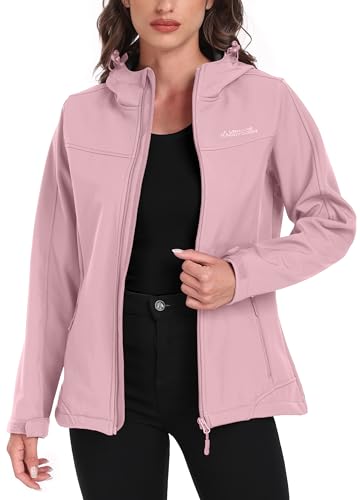 ATLASLAVA Softshelljacke Damen mit Kapuze Regenjacke Fleecejacke Wanderjacke Gefüttert Jacken Outdoor Wandern Hellrosa L ATLASLAVA Softshelljacke Damen mit Kapuze Regenjacke Fleecejacke Wanderjacke Gefüttert Jacken Outdoor Wandern Hellrosa L von ATLASLAVA