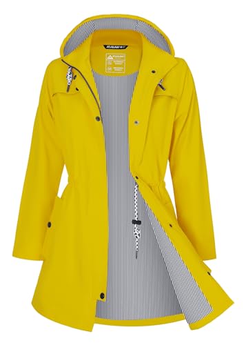 ATLASLAVA Regenjacke Damen Lang Wasserdicht Kapuze Regenmantel übergangsjacke Trenchcoat Outdoor Mantel Zitronengelb XXL ATLASLAVA Regenjacke Damen Lang Wasserdicht Kapuze Regenmantel übergangsjacke Trenchcoat Outdoor Mantel Zitronengelb XXL von ATLASLAVA