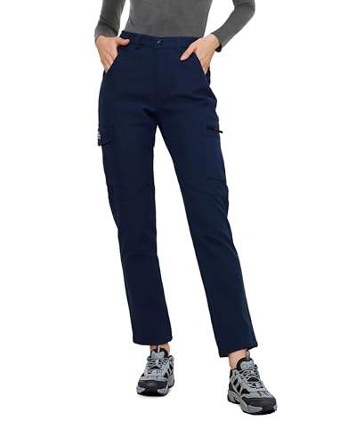 ATLASLAVA Skihose Damen Wasserdicht Wanderhose Fleece Gefüttert Softshellhose Warm Outdoor Hosen Winter von ATLASLAVA