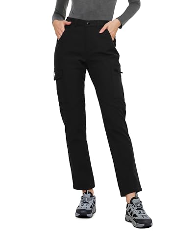 ATLASLAVA Skihose Damen Wasserdicht Wanderhose Fleece Gefüttert Softshellhose Warm Outdoor Hosen Winter von ATLASLAVA