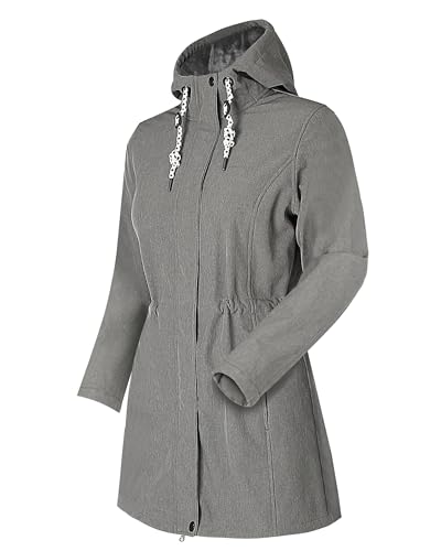 ATLASLAVA Softshellmantel Damen Lang Softshelljacke Übergangsmantel Wasserdicht Winterjacke Fleece gefüttert mantel Outdoor Übergangsjacke LIGHT GRAY-2XL ATLASLAVA Softshellmantel Damen Lang Softshelljacke Übergangsmantel Wasserdicht Winterjacke Fleece gefüttert mantel Outdoor Übergangsjacke LIGHT GRAY-2XL von ATLASLAVA