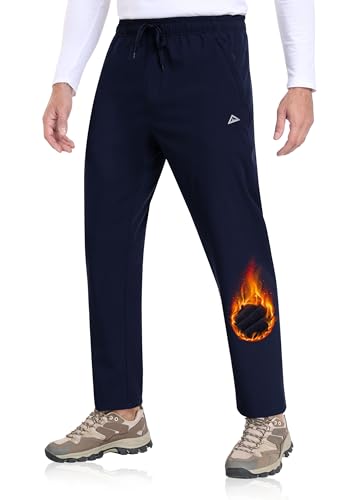 ATLASLAVA Trainingshose Herren Fleece Gefüttert Thermohose Laufhose Herren Lang wasserdichte Warme Outdoor Hose Winter von ATLASLAVA