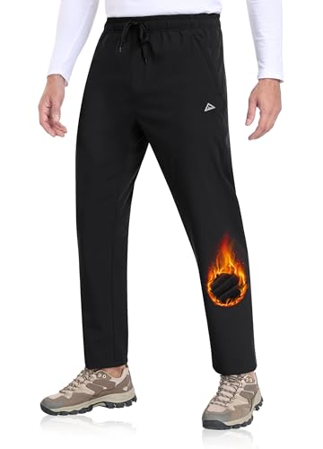 ATLASLAVA Trainingshose Herren Fleece Gefüttert Thermohose Laufhose Herren Lang wasserdichte Warme Outdoor Hose Winter von ATLASLAVA