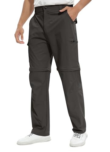 ATLASLAVA Herren Zip Off Wanderhose Abnehmbar Outdoorhose Atmungsaktiv Leichte Trekkinghose Schnelltrocknend Hose mit 6 Taschen Grau 38 ATLASLAVA Herren Zip Off Wanderhose Abnehmbar Outdoorhose Atmungsaktiv Leichte Trekkinghose Schnelltrocknend Hose mit 6 Taschen Grau 38 von ATLASLAVA