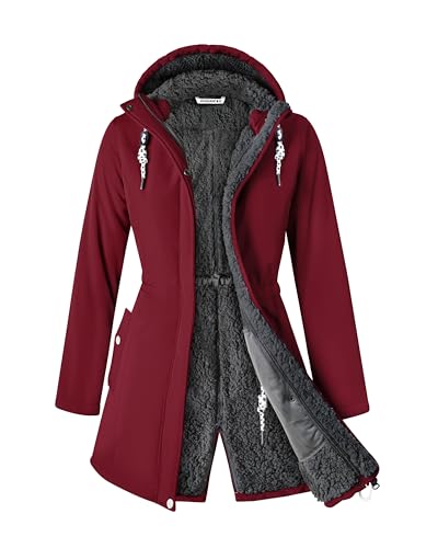 ATLASLAVA Wintermantel Damen Fleece Warm Lang Jacke Softshellmantel übergangsmantel Winter ATLASLAVA Wintermantel Damen Fleece Warm Lang Jacke Softshellmantel übergangsmantel Winter von ATLASLAVA