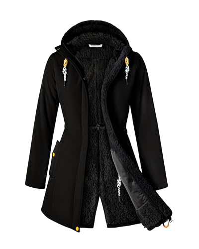 ATLASLAVA Wintermantel Damen Fleece Warm Lang Jacke Softshellmantel übergangsmantel Winter ATLASLAVA Wintermantel Damen Fleece Warm Lang Jacke Softshellmantel übergangsmantel Winter von ATLASLAVA