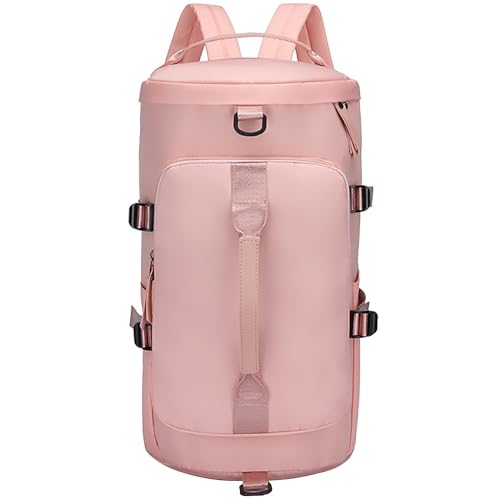 Sporttasche für Damen und Herren, multifunktionale Fitness-Reisetasche, Seesack, Wochenendtaschen, Reisen mit Schuhfach und Nassfach, wasserdichte Tragetaschen, rose, Größe, turnbeutel von ATLION