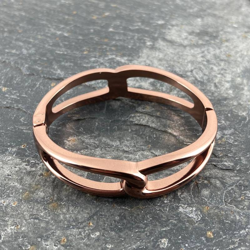 Hinged Link-stil Dunkel Kupferfarbene Armreif in Geschenkbox von AlexanderThurlow