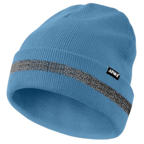 ATNKE Reflektierende Mützen Sicherheits-Thermo-Strickmütze mit hoher Sichtbarkeit für den Winter mit reflektierendem Streifen Geeigneter Outdoor-Arbeitssport Magnolia ATNKE Reflektierende Mützen Sicherheits-Thermo-Strickmütze mit hoher Sichtbarkeit für den Winter mit reflektierendem Streifen Geeigneter Outdoor-Arbeitssport Magnolia von ATNKE