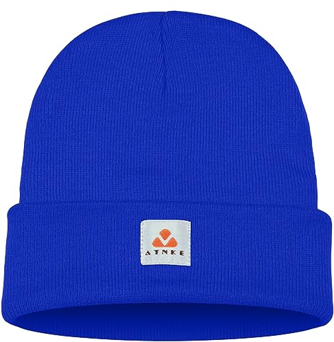 ATNKE Strick Beanie Mütze Dehnbar Weich Warm Täglich Winter Mützen mit Manschetten für Herren und Damen Geschenke/Blue von ATNKE