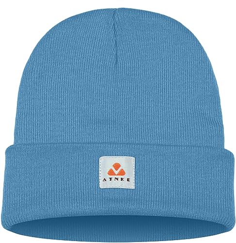 ATNKE Strick Beanie Mütze Dehnbar Weich Warm Täglich Winter Mützen mit Manschetten für Herren und Damen Geschenke/Magnolia Blue von ATNKE