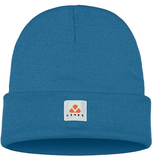 ATNKE Strick Beanie Mütze Dehnbar Weich Warm Täglich Winter Mützen mit Manschetten für Herren und Damen Geschenke/Peacock Blue von ATNKE