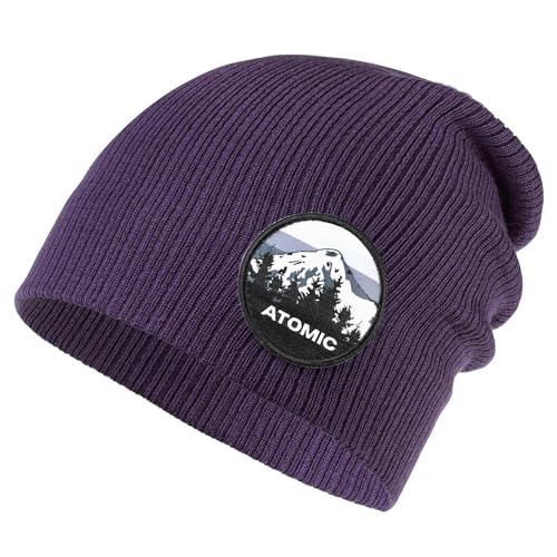 ATOMIC ALPS Peak Beanie - Purple - Mütze für Herren & Damen - Weiche & atmungsaktive Mützen - Warme Wintermütze aus hautsympathischem Material - Bequeme & Schlichte Mütze von ATOMIC