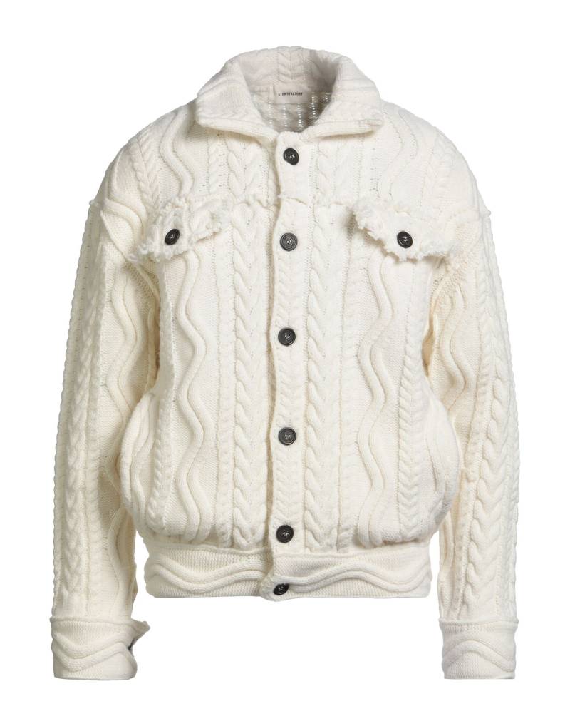 ATOMOFACTORY Strickjacke Herren Weiß von ATOMOFACTORY