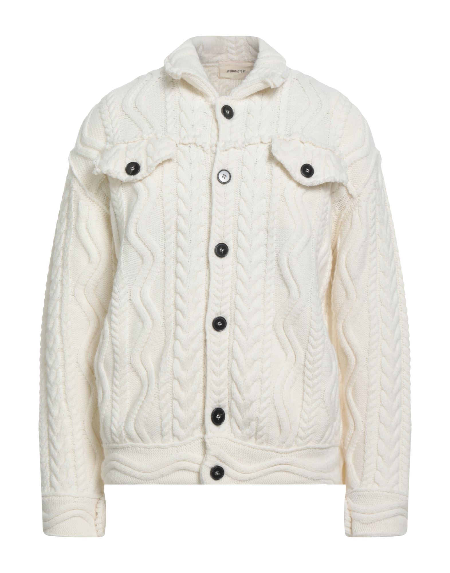 ATOMOFACTORY Strickjacke Herren Weiß ATOMOFACTORY Strickjacke Herren Weiß von ATOMOFACTORY
