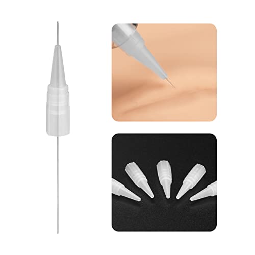 ATOMUS 100pcs Tattoo Eyebrow Needle and Tip Set Disposable Microblading Needles 1R for Tattoo Machine Permanent Makeup Lips Eyeliner von ATOMUS