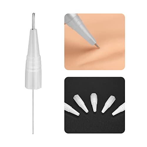 ATOMUS 100pcs Tattoo Eyebrow Needle and Tip Set Disposable Microblading Needles 5R for Tattoo Machine Permanent Makeup Lips Eyeliner von ATOMUS