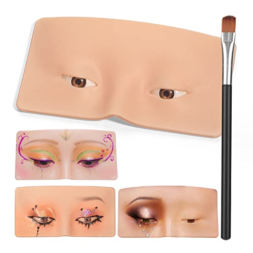 ATOMUS 3D Silicone Eye Face Makeup Practice Board Reusable Perfect Aid to Practicing Eye Makeup Eyebrow Eyeliner Eye Shadow Eyelash Extension Training(open eyes) von ATOMUS