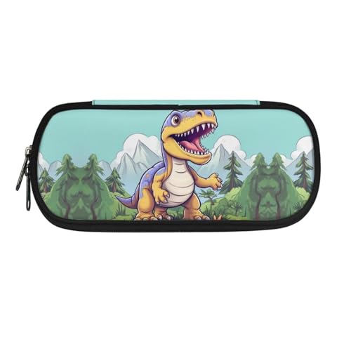 ATOurDealss Axolotl Federmäppchen mit Kirschblüten, Schulbedarf für Kinder, 4–6, niedliches Federmäppchen für Mädchen, Stiftehalter, Schreibwaren, Organizer, Schule, Büro, Reisen, 1 x Dinosaurier, von ATOurDealss