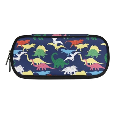 ATOurDealss Burning Basketball Federmäppchen für Jungen, Federmäppchen, Organizer für Schule, Büro, Federmäppchen mit Reißverschluss, Schulbedarf, Cartoon Dinosaurier, Einheitsgröße, Federmäppchen von ATOurDealss