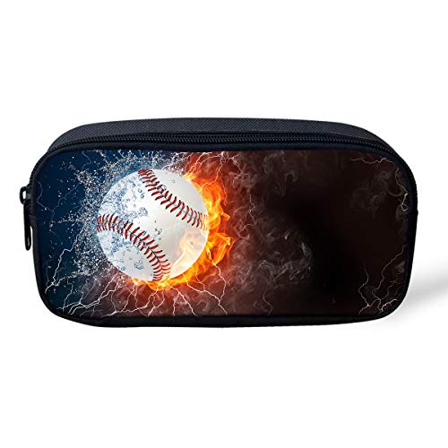 ATOurDealss Dinosaurier-Federmäppchen mit Reißverschluss, cooles Federmäppchen, Federmäppchen, Organizer für Schüler, Schreibwaren, B-Baseball, Einheitsgröße, Federmäppchen von ATOurDealss