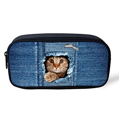 ATOurDealss Dinosaurier-Federmäppchen mit Reißverschluss, cooles Federmäppchen, Federmäppchen, Organizer für Schüler, Schreibwaren, B-cat 2, Einheitsgröße, Federmäppchen von ATOurDealss