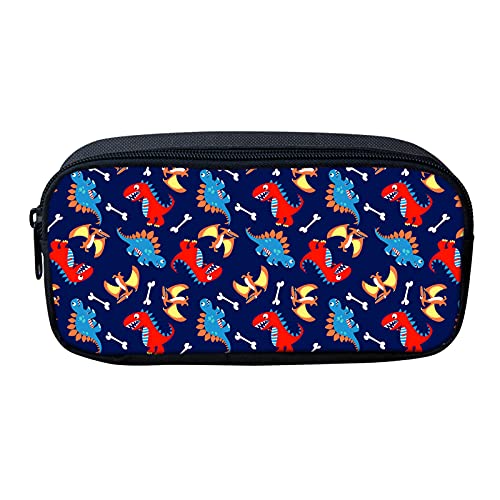ATOurDealss Federmäppchen für Jungen und Mädchen, Blau, Camouflage, Schreibwarenbeutel, Schulbedarf, Zubehör, Geschenke, Camouflage, Dinosaurier, Einheitsgröße, Federmäppchen von ATOurDealss