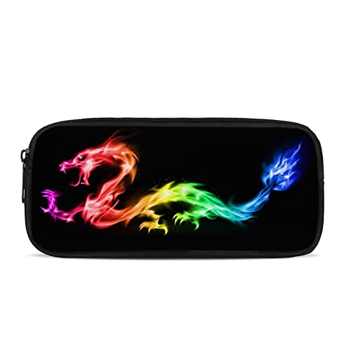 ATOurDealss Federmäppchen für Kinder, Dinosaurier-Federmäppchen mit robustem Reißverschluss für Jungen, Bunter Drachen, Einheitsgröße, Federmäppchen von ATOurDealss