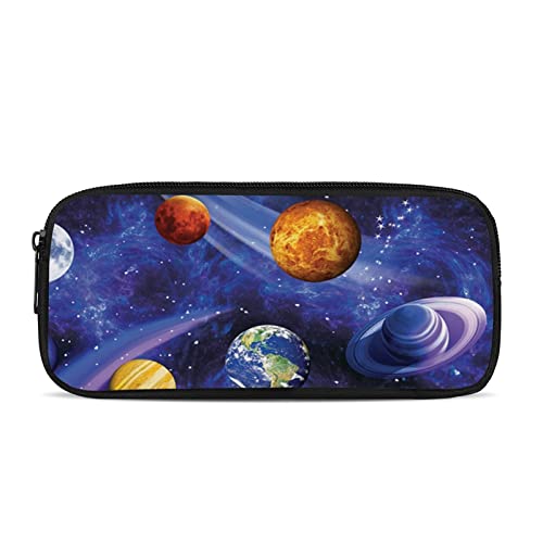 ATOurDealss Federmäppchen für Kinder, Dinosaurier-Federmäppchen mit robustem Reißverschluss für Jungen, P-lanet Universe, Einheitsgröße, Federmäppchen von ATOurDealss
