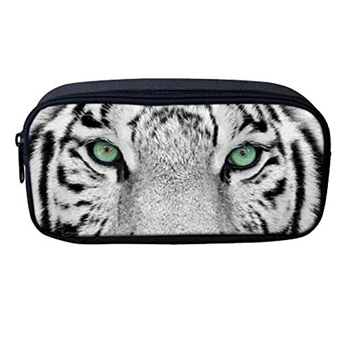 ATOurDealss Federmäppchen mit 3D-Dinosaurier-Druck, für Jungen, grünes Segeltuch, für Kinder, Schreibwaren, Stifteetui, Münzbeutel, Ti-ger, Einheitsgröße, Federmäppchen von ATOurDealss