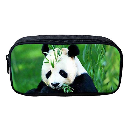 ATOurDealss Federmäppchen mit 3D-Dinosaurier-Druck, für Jungen, grünes Segeltuch, für Kinder, Schreibwaren, Stifteetui, Münzbeutel, panda, Einheitsgröße, Federmäppchen von ATOurDealss