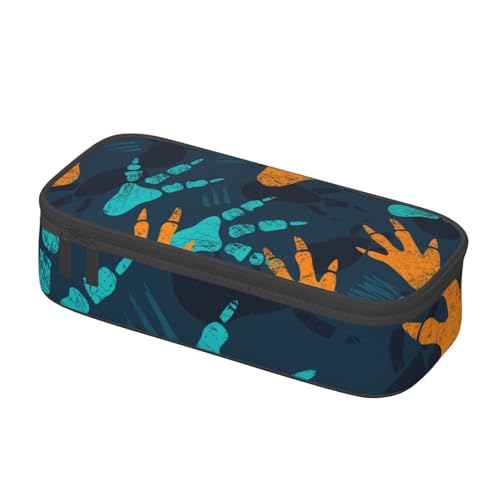 ATOurDealss Federmäppchen mit Dinosaurier-Fußabdruck, ästhetisches Federmäppchen, großes Federmäppchen, Stiftetasche für Büro, Geschäftsbedarf, Dinosaurier-Fußabdruck, Einheitsgröße, Federmäppchen von ATOurDealss