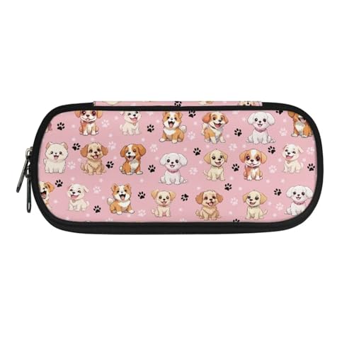 ATOurDealss Federmäppchen mit Wolfsdruck, für Mädchen, Schulbedarf, Damen, kleine Kosmetiktasche, mittelhoch, Schüler-Stifttasche, Schreibwarenbox für Kinder, Pfotenabdrücke, Einheitsgröße, ATOurDealss Federmäppchen mit Wolfsdruck, für Mädchen, Schulbedarf, Damen, kleine Kosmetiktasche, mittelhoch, Schüler-Stifttasche, Schreibwarenbox für Kinder, Pfotenabdrücke, Einheitsgröße, von ATOurDealss