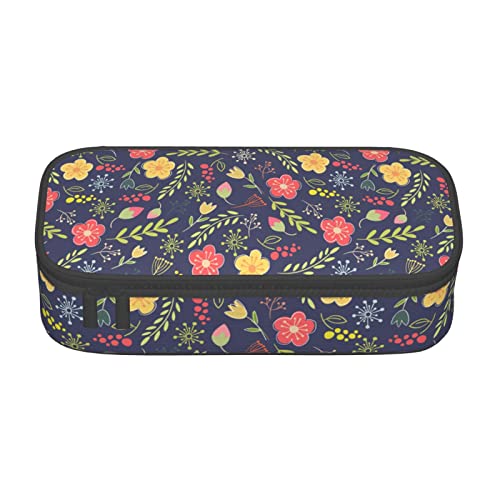 ATOurDealss Federmäppchen mit großem Fassungsvermögen, Motiv: Fuchs, Vintage-Stil, für Damen und Herren, Stiftebox, Doppelreißverschluss, Schreibwarentasche mit Fächern, Blumendesign, Einheitsgröße, ATOurDealss Federmäppchen mit großem Fassungsvermögen, Motiv: Fuchs, Vintage-Stil, für Damen und Herren, Stiftebox, Doppelreißverschluss, Schreibwarentasche mit Fächern, Blumendesign, Einheitsgröße, von ATOurDealss