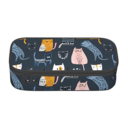 ATOurDealss Federmäppchen mit großem Fassungsvermögen, Motiv: Fuchs, Vintage-Stil, für Damen und Herren, Stiftebox, Doppelreißverschluss, Schreibwarentasche mit Fächern, Bunte Katze, Einheitsgröße, ATOurDealss Federmäppchen mit großem Fassungsvermögen, Motiv: Fuchs, Vintage-Stil, für Damen und Herren, Stiftebox, Doppelreißverschluss, Schreibwarentasche mit Fächern, Bunte Katze, Einheitsgröße, von ATOurDealss